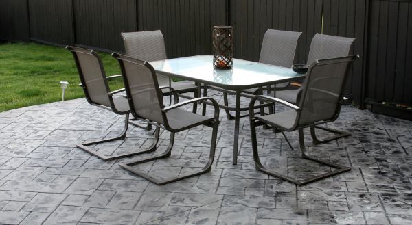 Backyard Concrete Stamping in Newport Beach